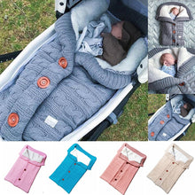 Load image into Gallery viewer, CYSINCOS Baby Sleeping Bag Envelope Winter Kid Sleepsack Footmuff Stroller Knitted Sleep Sack Newborn Swaddle Knit Wool Slaapzak