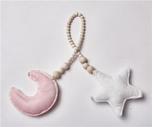 Load image into Gallery viewer, Baby Decoration Pillow Nordic Moon Stars Wooden Beads Strings Toys Kids Bed Room Crib Tent Decor Ornaments Photography Props