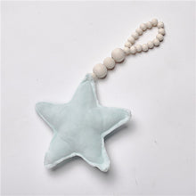 Load image into Gallery viewer, Baby Decoration Pillow Nordic Moon Stars Wooden Beads Strings Toys Kids Bed Room Crib Tent Decor Ornaments Photography Props